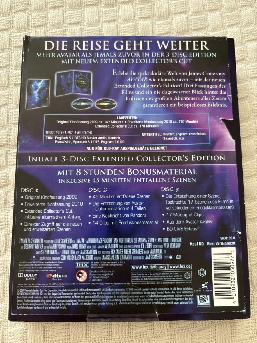 Alle DVDs: Avatar extended collectors edition bluray – Gebraucht aus Oberentfelden von Rabaelikus 1