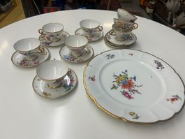 13-teiliges Porzellan Kaffeeset Manufaktur Limoges S. Rohn
