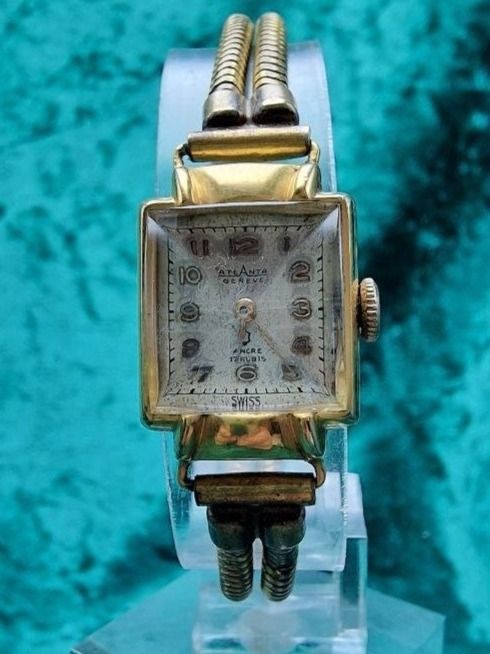Antike ATLANTA Geneve Art Deco Damen Armbanduhr klein schick