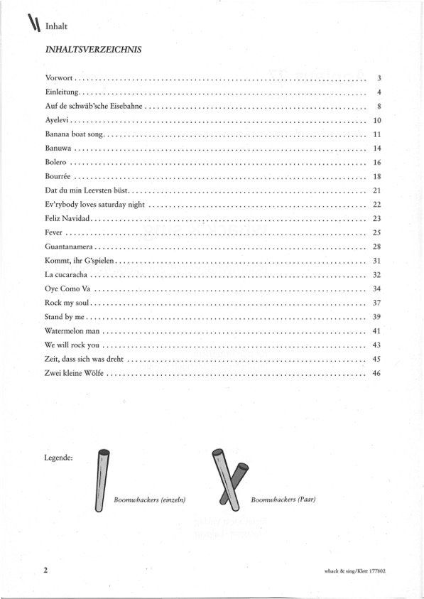 Libri: Whack & Sing • Boomwhackers zur Liedbegleitung • Heft mit CD – Usato da Niederrohrdorf venduto da Robinia 1