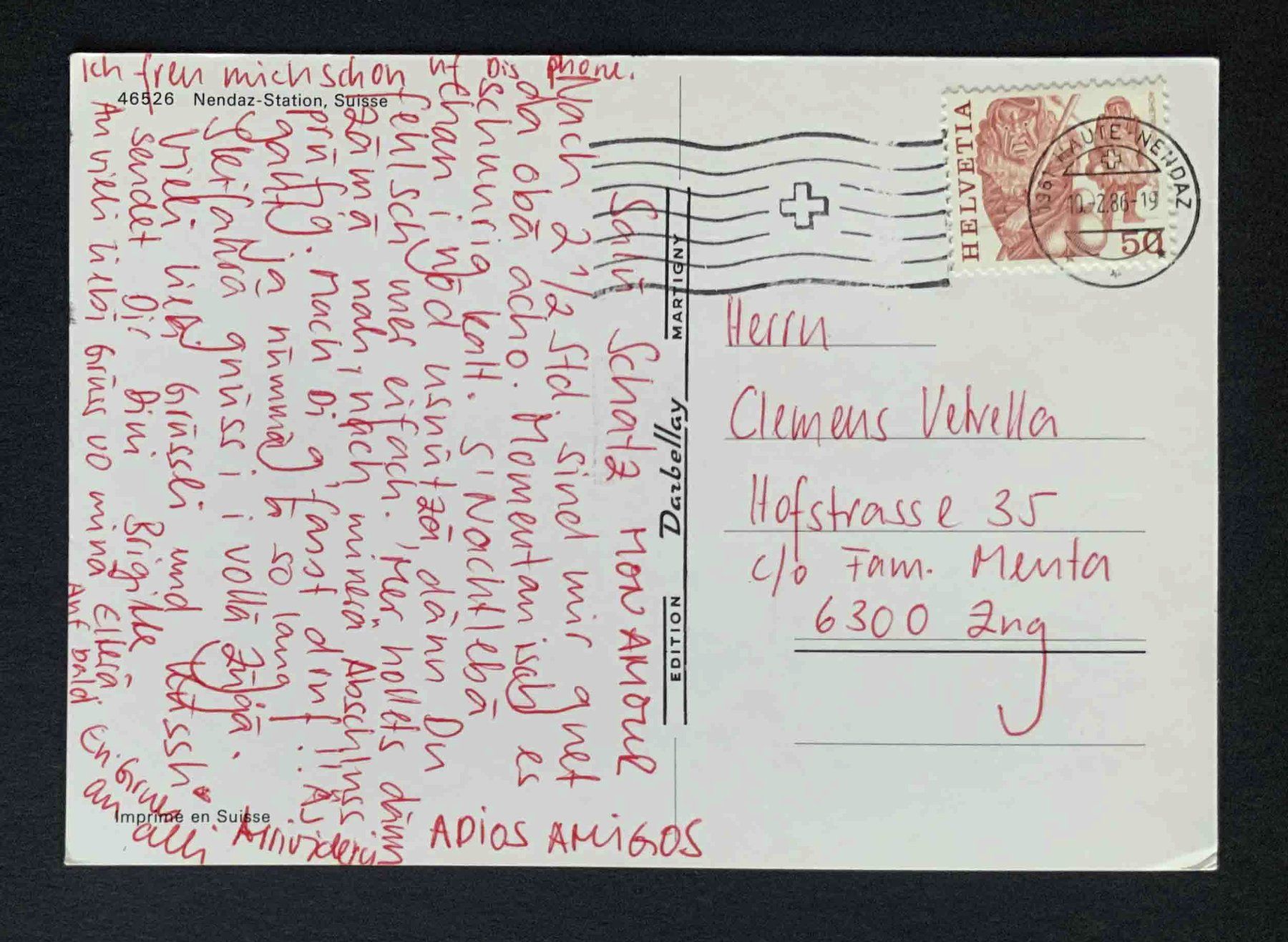 Cartoline postali: AK Nendaz Station Suisse – Usato da Goldau venduto da artelier1 1