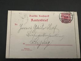 Kartenbrief Deutsches Reich 1912 nach Leipzig  (V485)