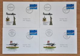 4 FDC Pro Aero «Sonderflüge» 1972