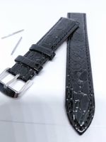 Bracelet de montre en cuir  souple 20 mm  unisex brillant