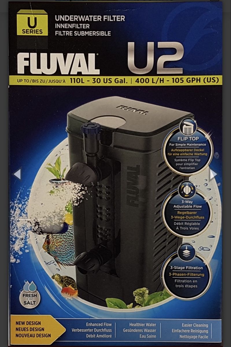 Fluval Filtri: Fluval U2 Innenfilter Submersible, Neu – Nuovo e nell'imballaggio originale da Moosseedorf venduto da nicu006