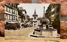Morat / Murten mit Bernertor - Hotel Krone - Dorfpartie