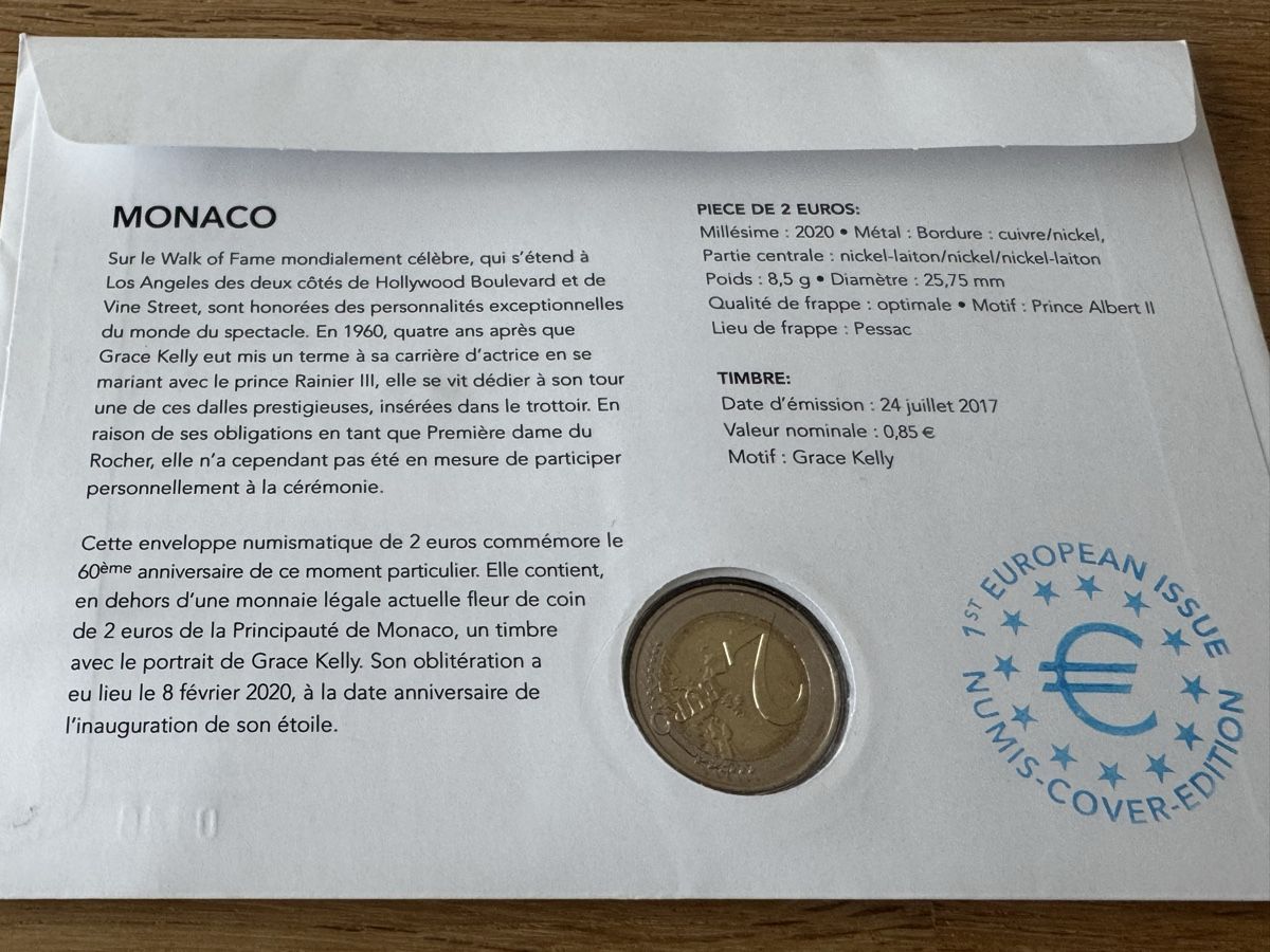 Tutti le monete: Grace Kelly/Monaco-Numisbrief – Nuovo e nell'imballaggio originale da Bellikon venduto da tomsawyer_75 1