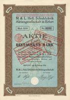 M. & L. Hess Schuhfabrik AG, Erfurt - 1913