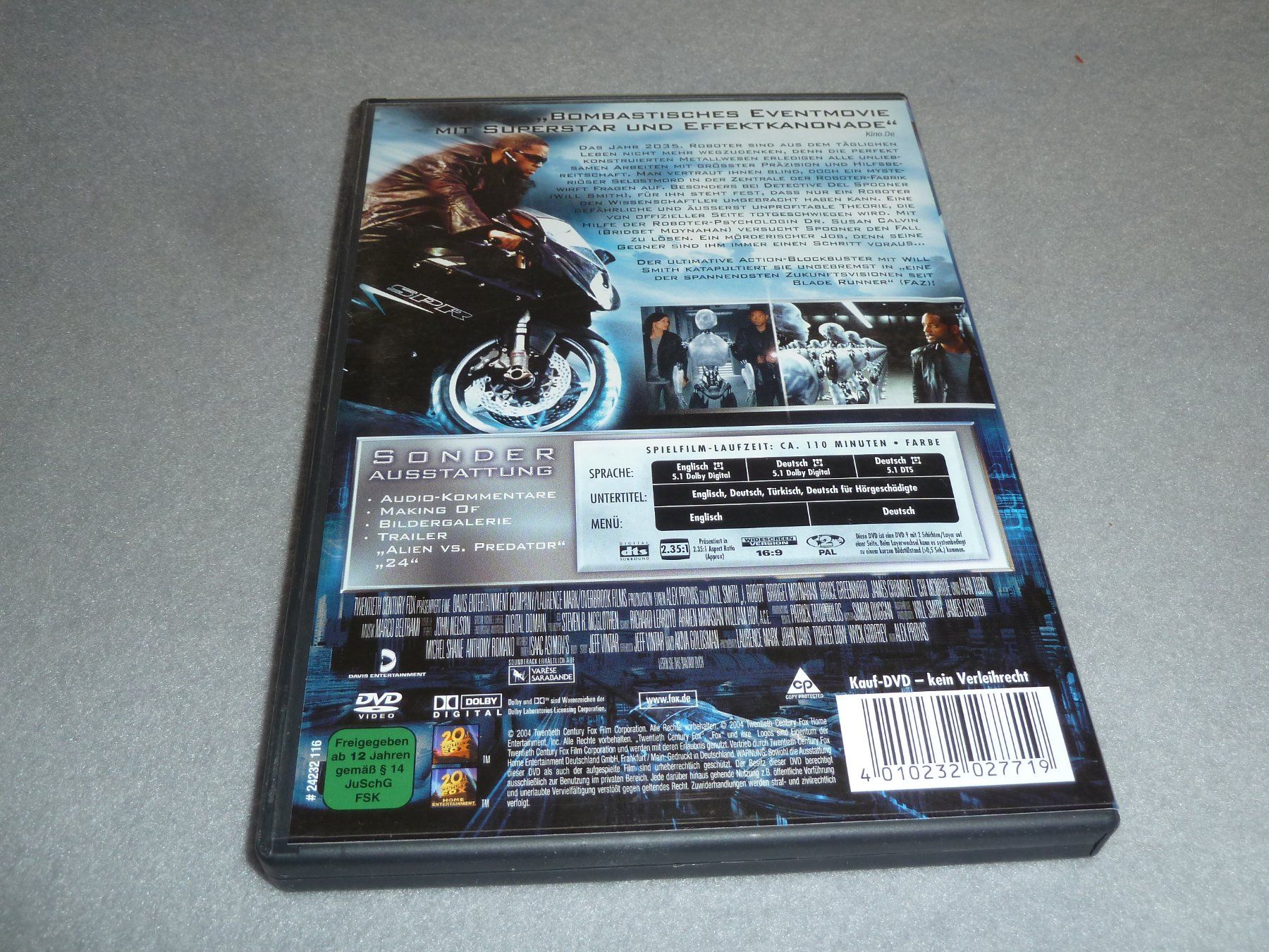 Tutti i DVDs: DVD - I,Robot - original Kinofassung mit Will Smith – Usato da Hofstetten SO venduto da LudoHoFl 1