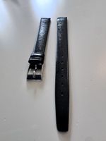 Watch strap black leather 12mm buckle condition good