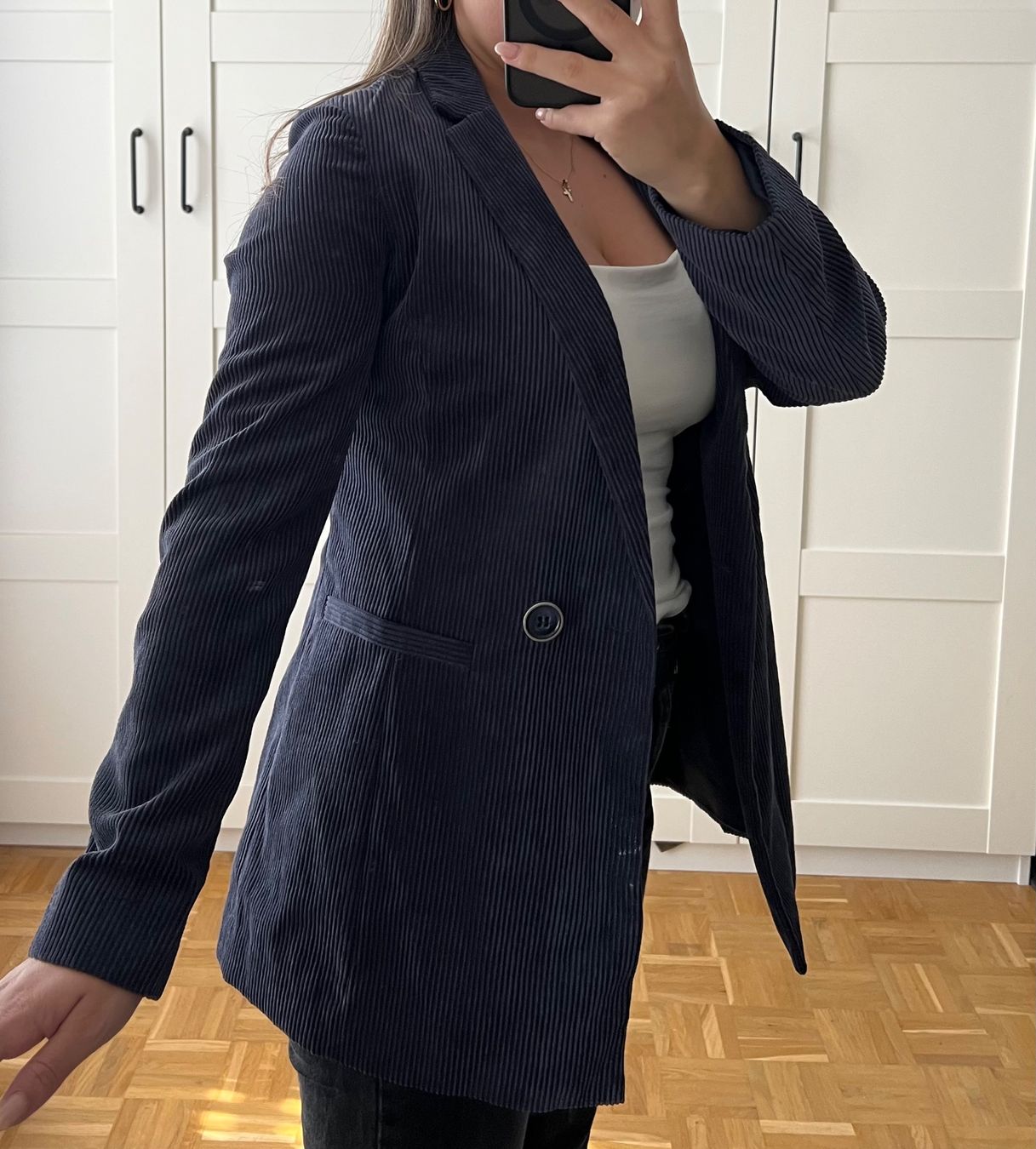 Giacche: Dunkelblauer Cord Blazer, Herbst Jacke, Grösse 34 – Usato da Wittenbach venduto da DGB_xoxo 1