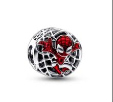 runder Spiderman Anhänger Charm, Pandora kompatibel marvel