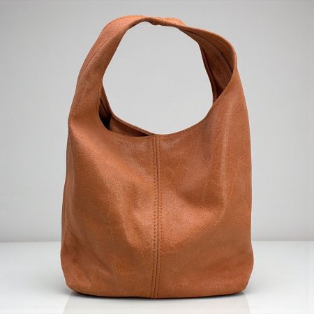 Sac bandouliere cuir souple camel