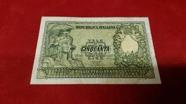 Italienische 50 Lire Banknote, Jahrgang 1951, Top Zustand