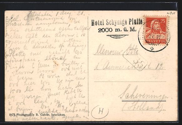Cartes postales: Interlaken, Pension Schloss-Villa und Ch – D'occasion à Berlin par bartko-reher 1