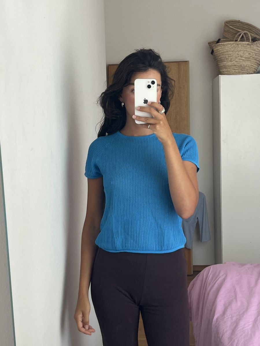 Top: Paloma wool knit top blue – Usato da zürich venduto da schmid1234