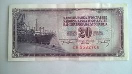 Billet banque Ex-Yougoslavie 20 Dinars 19/12/1974 UNC