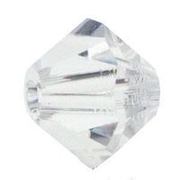 10 Perlen bicone transparent