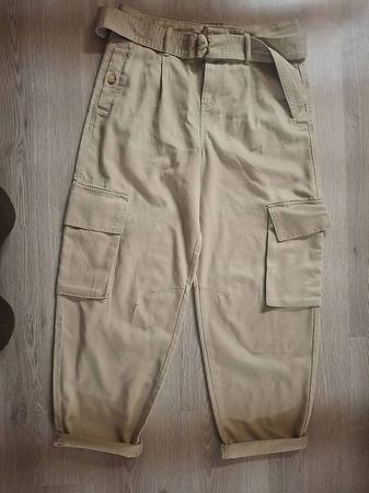 Cargohose mit Gürtel - High Waist 40 