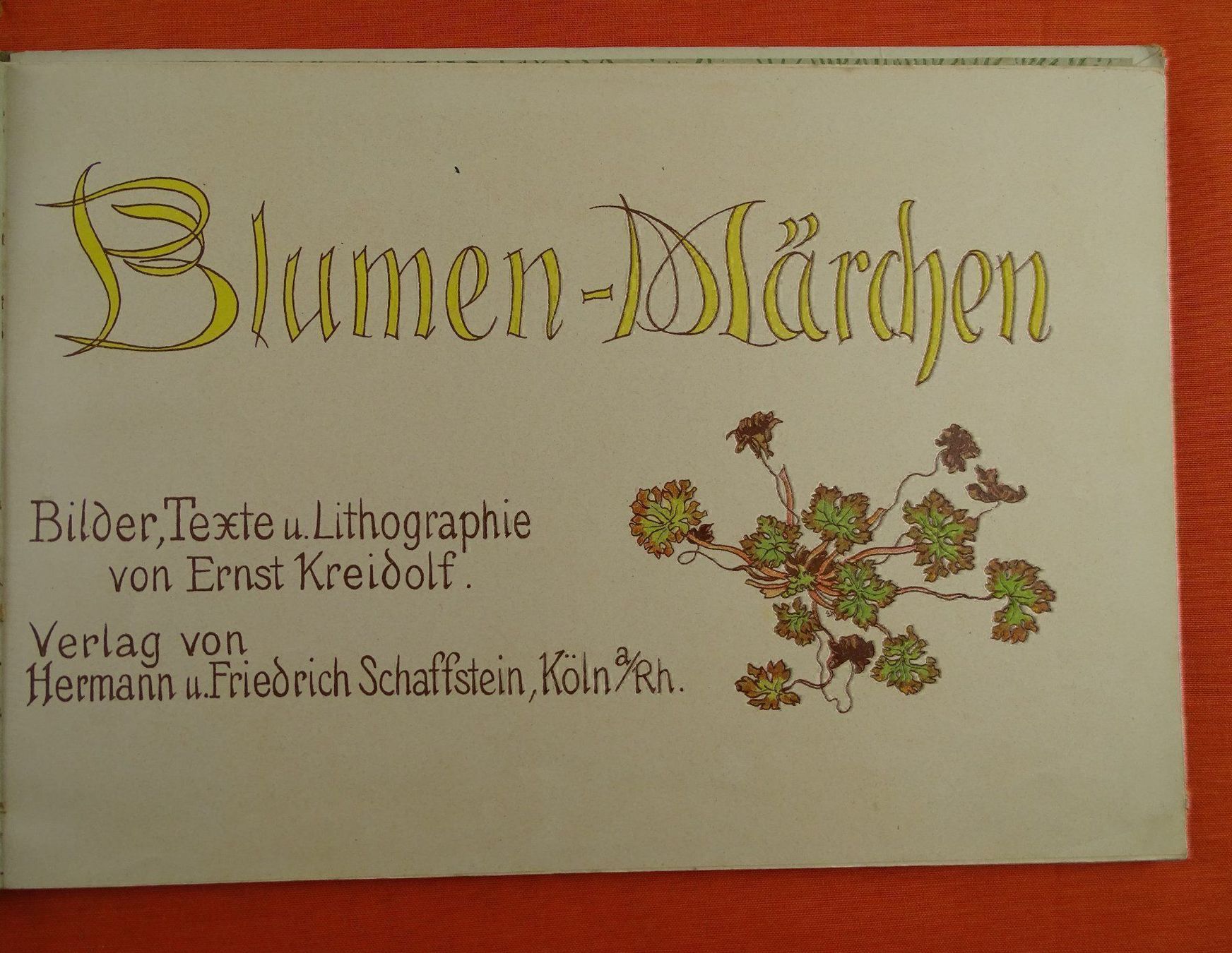 Libri: E. KREIDOLF: BLUMEN-MÄRCHEN, SCHAFFSTEIN – Usato da Grüningen venduto da Kartensammler 1