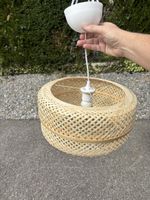 Pendant Lamp Bamboo Woven Shade Light Fixture Natural