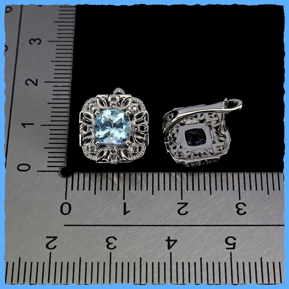 Orecchini pendenti & Orecchini a lobo: Blautopas Ohrringe 925 Silber – Nuovo e nell'imballaggio originale da Oberglatt ZH venduto da Goldfee1 2