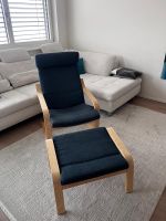 IKEA Sessel mit Fusshocker Holzgestell guter Zustand