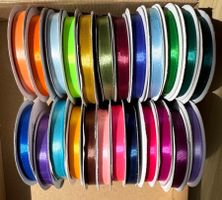 24 x Satin Geschenkband   Bändeli  9mm/27m    TOP Angebot