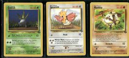 Vintage Pokémon Karte Jungle EN 1999 Lot of 3