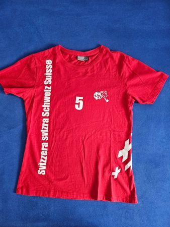 Schweizer Fan T-Shirt Gr. XL rot/weiss