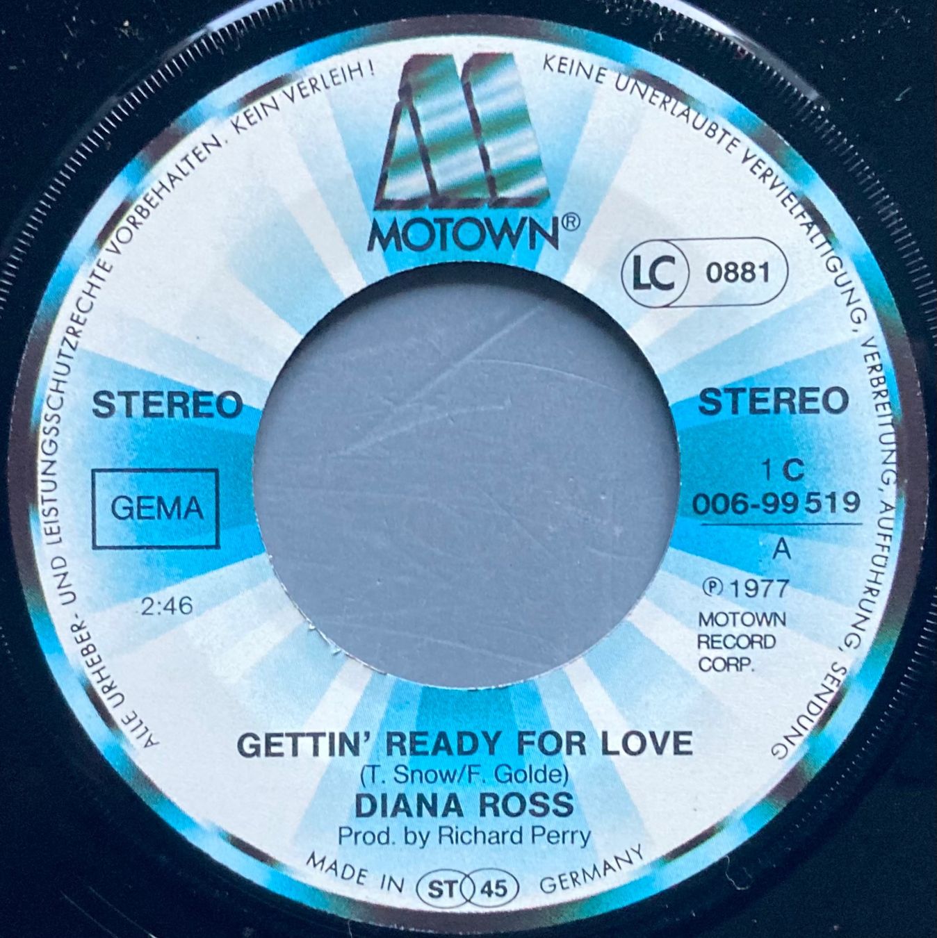 Dischi in vinile: DIANA ROSS - GETTIN' READY FOR LOVE – Usato da Poliez-Pittet venduto da Newtown-Records 2