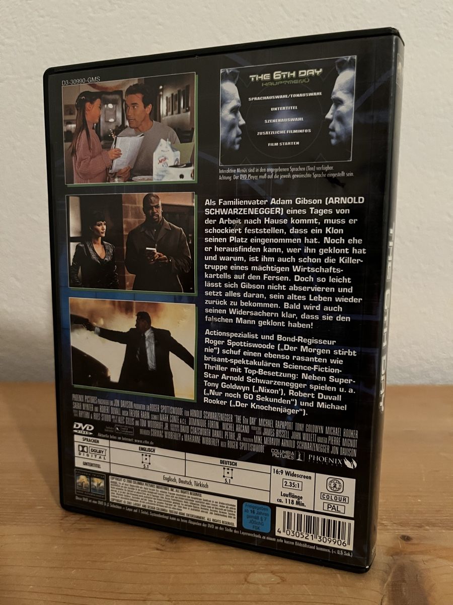 Tutti i DVDs: The 6th Day - Arnold Schwarzenegger DVD - Science-Fiction – Usato da Bassersdorf venduto da McRob00 1