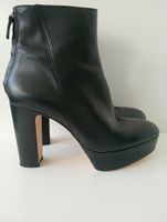 ZARA Leder Stiefeletten Schwarz Gr. 39 Fast Neu