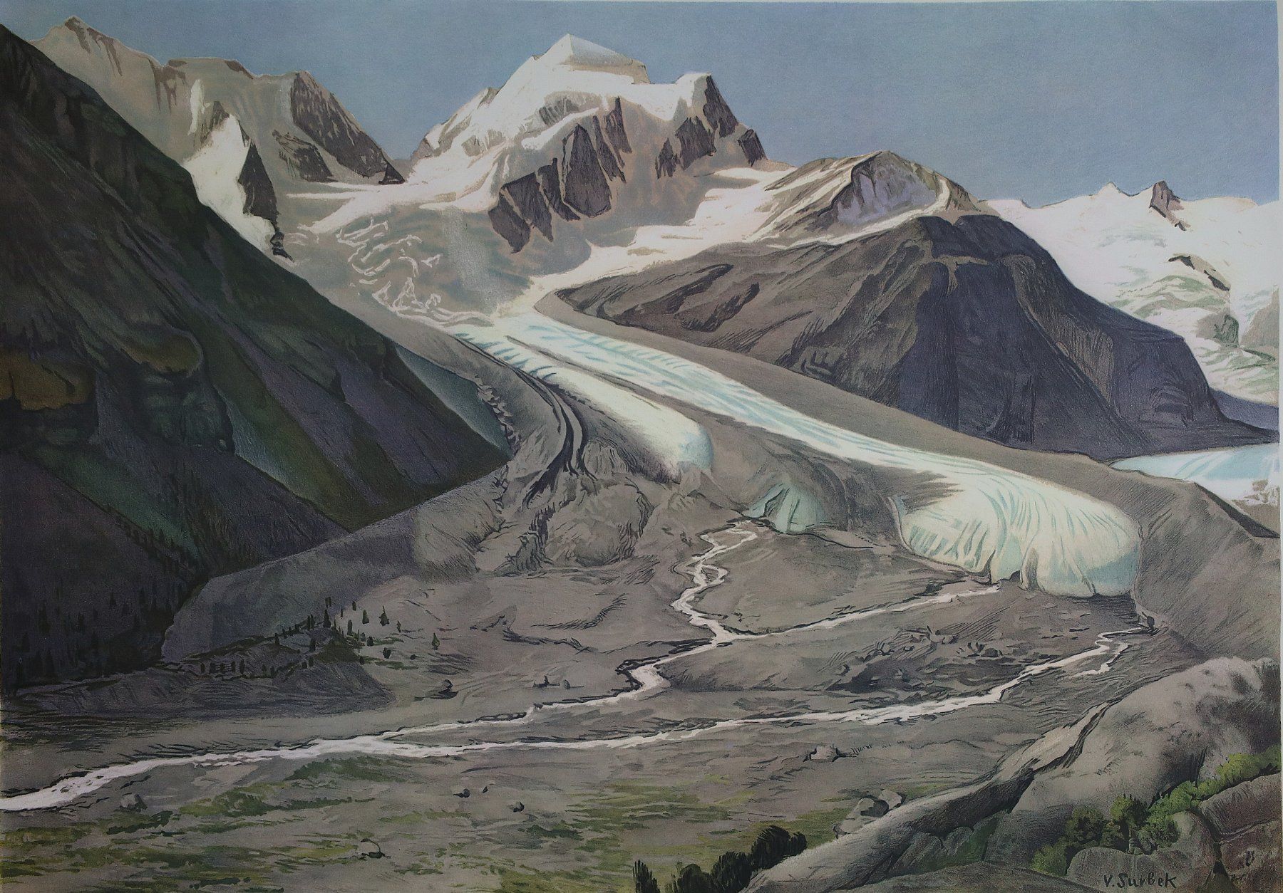 Foto & Immagini: Schulwandbild "Gletscher (Tschierva-Roseg)" – Usato da Birrwil venduto da brandschatz_birrwil