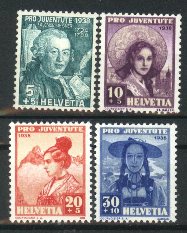 Tutti i francobolli: Pro Juventute 1938, postfrisch, ** – Usato da Willisau venduto da Vollstempel