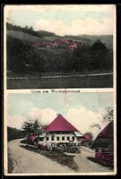 AK Wäckerschwend, Straßenpartie mit Ansicht vom Gasthaus