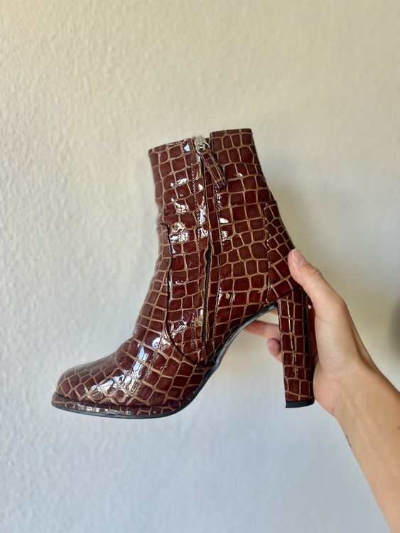 Topshop Scarpe da uomo: Snakeskin Leather Boots (Fake Leather)  – Usato da Zürich venduto da zgwenzel 5