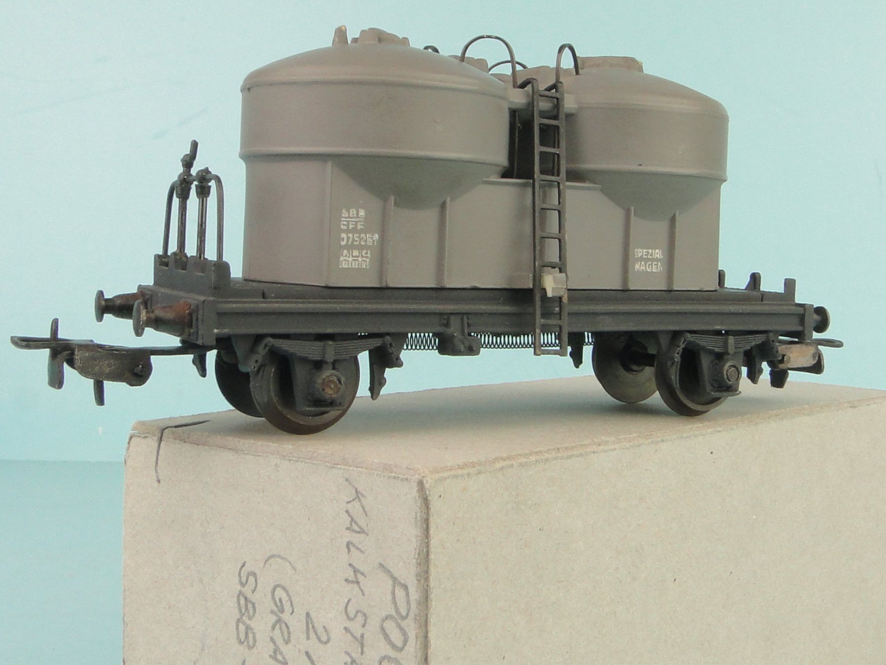 POCHER 157, wagon grue ancien de 20 tonnes FS BO (Ref: #157