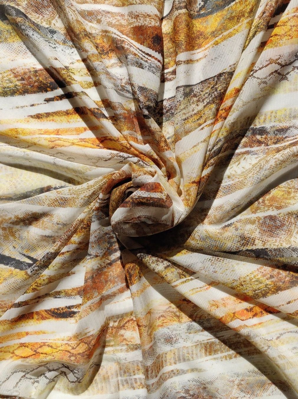 Stoffe: Designer Seide Seta Silk Stoff 2.00x1.45m white snake – Neu (gemäss Beschreibung) aus Lufingen von Voyager7 4