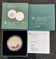 10 Fr. Gedenkmünze 2018 pp Silberdistel Box