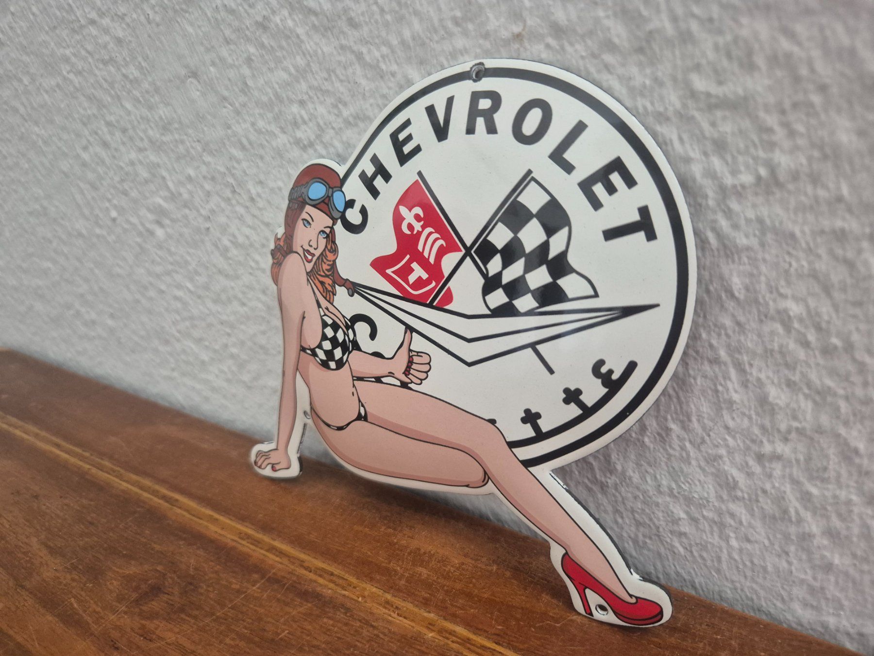 Chevrolet Schilder: Emailschild Corvette Chevrolet Service Logo Emaille Schild – Neu (gemäss Beschreibung) aus Schaffhausen von pfanis09 4