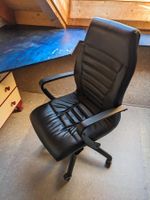 Bürostuhl - Leder, super bequem, inkl. Bodenschutzplatte