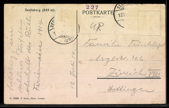 Cartes postales: AK Seelisberg, Panorama – D'occasion à Berlin par bartko-reher 1