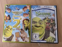 2 DVD Filme Shrek 1 und Shrek 2 Set gebraucht