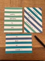 Gratis Versand - 3er-Set Grusskarten A6