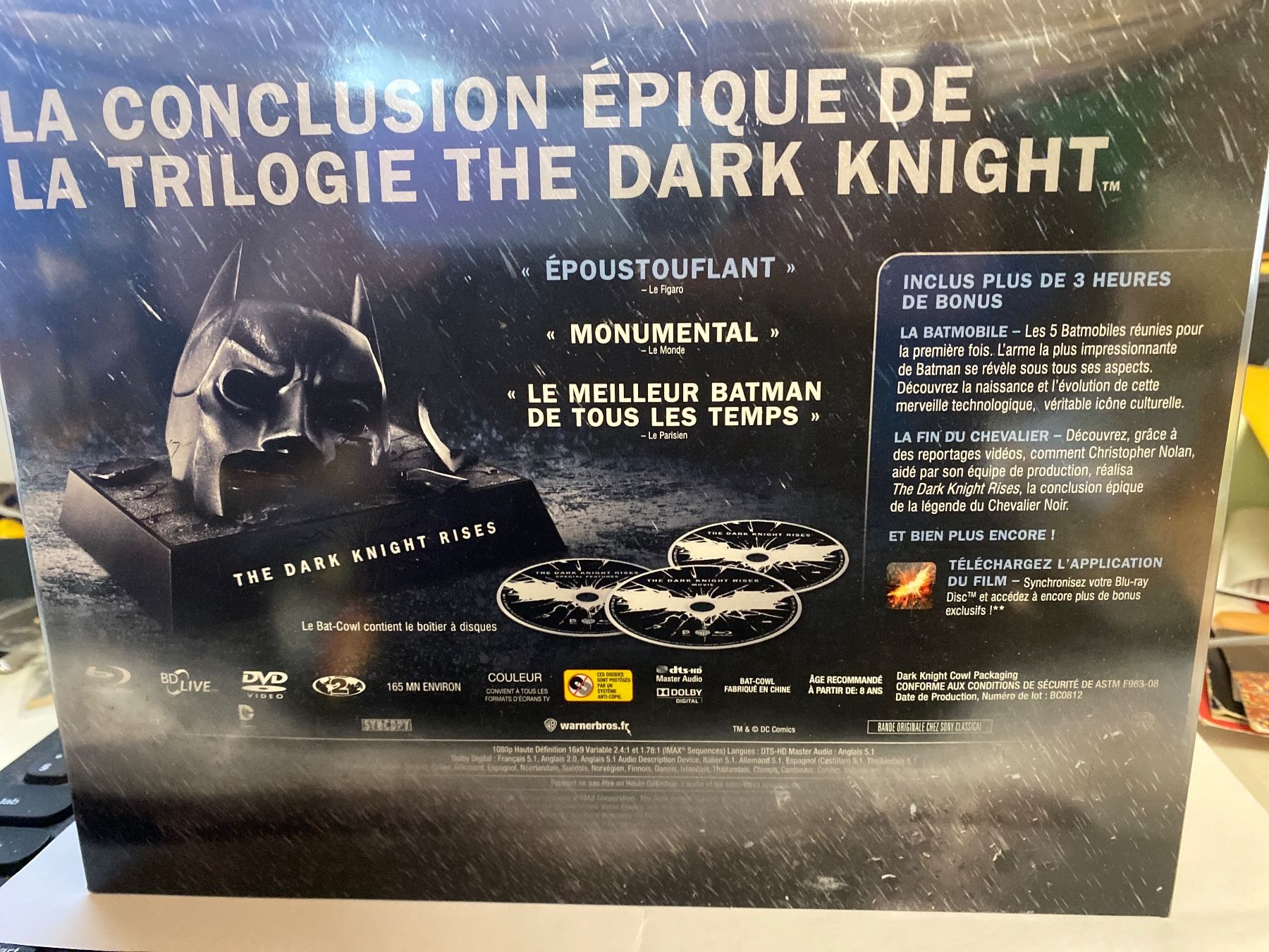 Tutti i DVDs: Coffret Dark Knight Rises édition limitée Blu-ray - DVD – Nuovo (secondo la descrizione) da Le Brassus venduto da cinema13 3