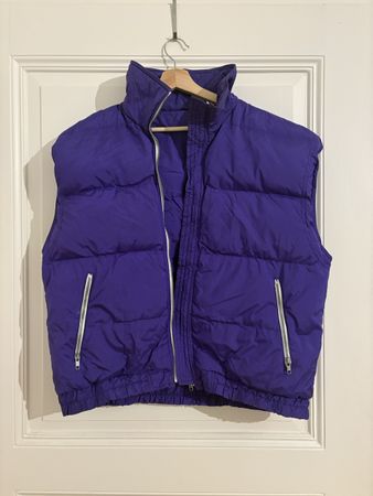 reversible Steppweste violett orange/rot Grösse M/L gebrauch