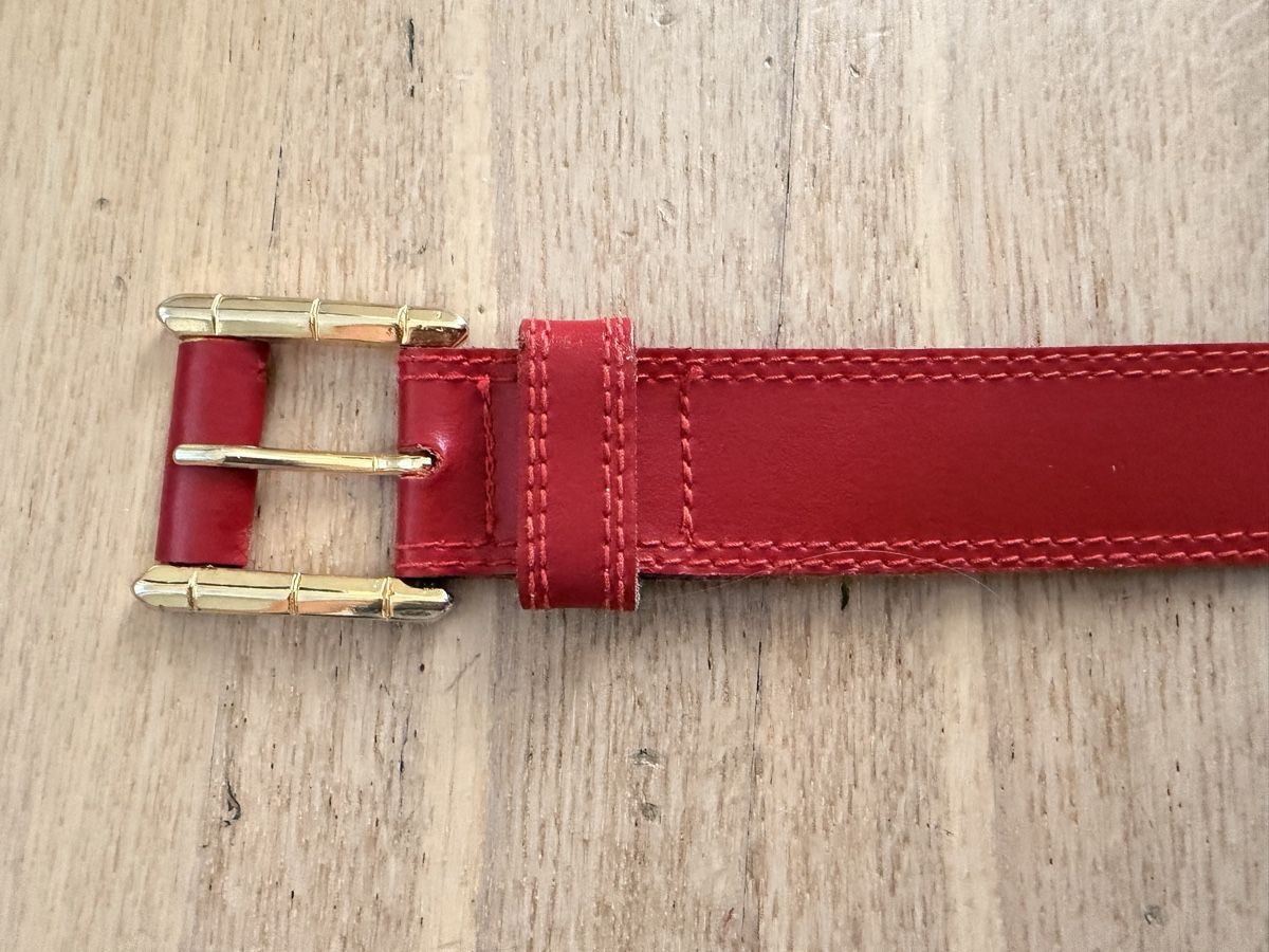 Cinture: Ledergürtel Rot echt Leder, 95cm – Usato da Rorschach venduto da nan_8rts 1