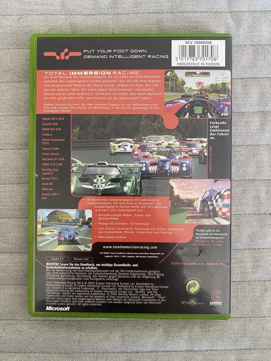 Microsoft Giochi: Total Immersion Racing für Xbox – Usato da Thunstetten venduto da Virus_33 2