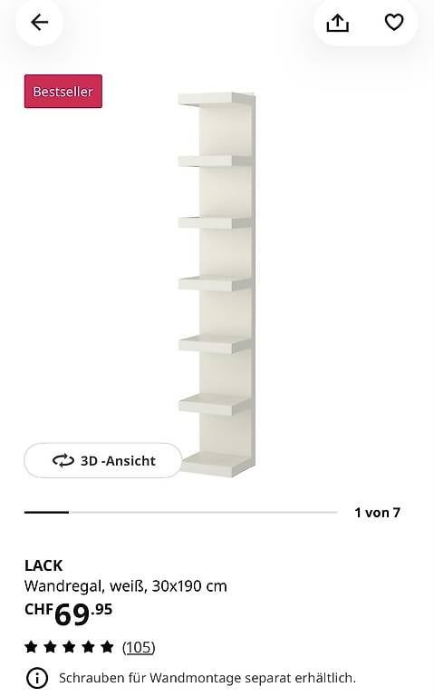 Scaffali: Wandregal IKEA – Usato da Canobbio venduto da nat_2w2s